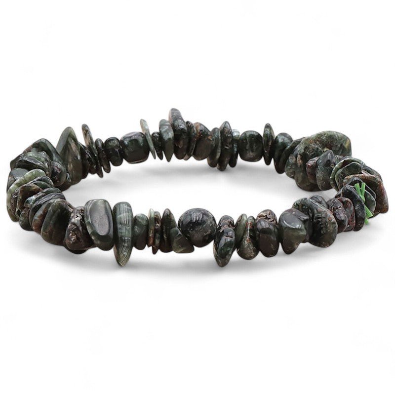 Bracelet seraphinite Russie AB (perles baroques) - La Boite à Cailloux