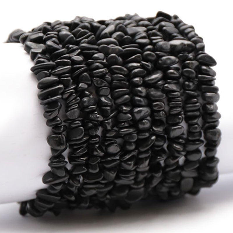Bracelet shungite Russie A (perles baroques) - La Boite à Cailloux