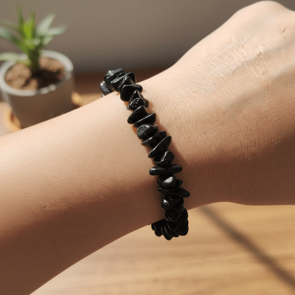 Bracelet shungite Russie A (perles baroques) - La Boite à Cailloux