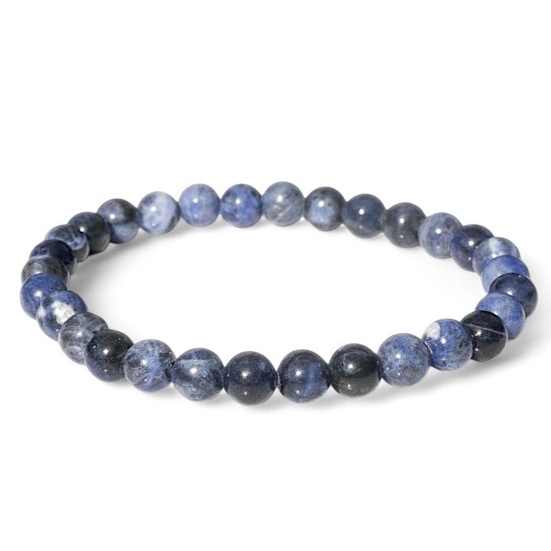 Bracelet sodalite Brésil A (boules 5 - 6mm) - La Boite à Cailloux