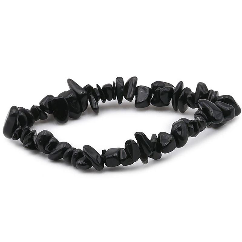 Bracelet spinelle noir Thailande A (perles baroques) - La Boite à Cailloux