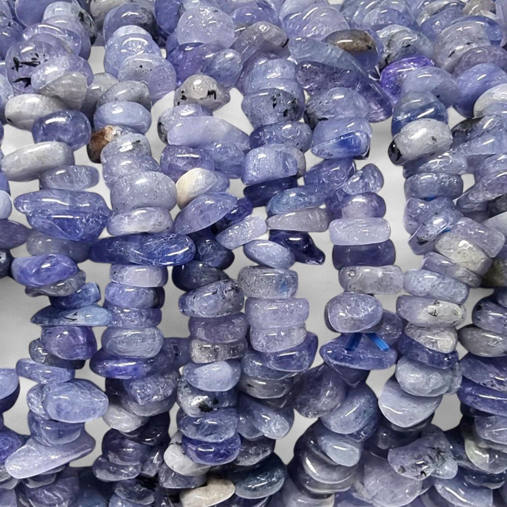 Bracelet tanzanite AA (grains 5 - 7mm) - La Boite à Cailloux