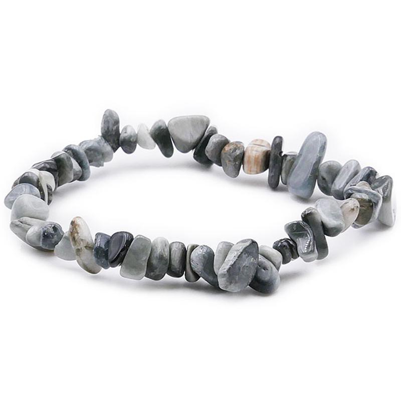 Bracelet tourmaline oeil de chat Afrique du Sud A (perles baroques) - La Boite à Cailloux