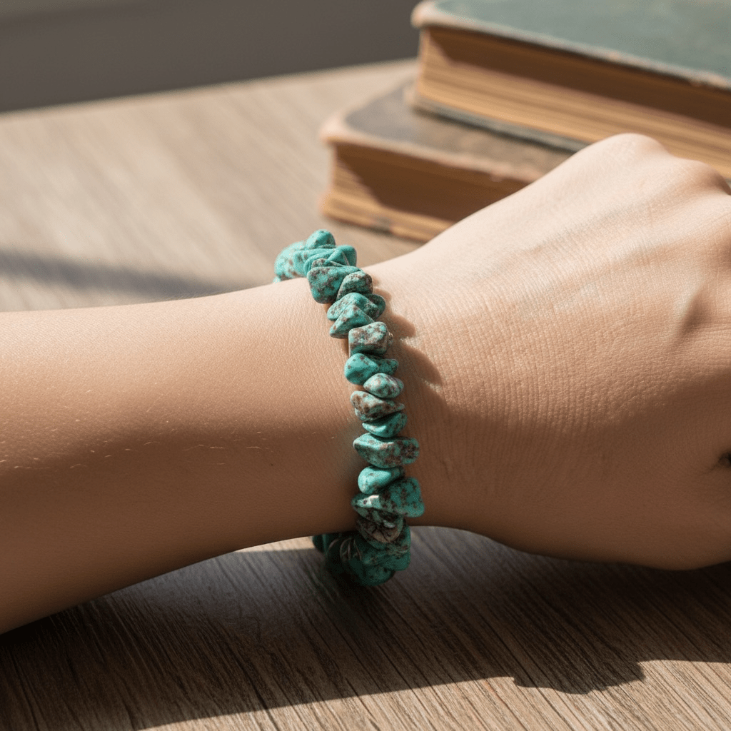 Bracelet turquoise Afrique A (perles baroques) - La Boite à Cailloux