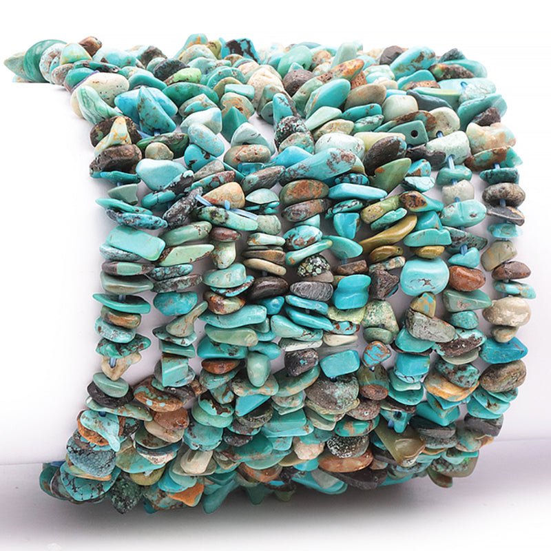 Bracelet turquoise Tibet A+ (perles baroques) - La Boite à Cailloux