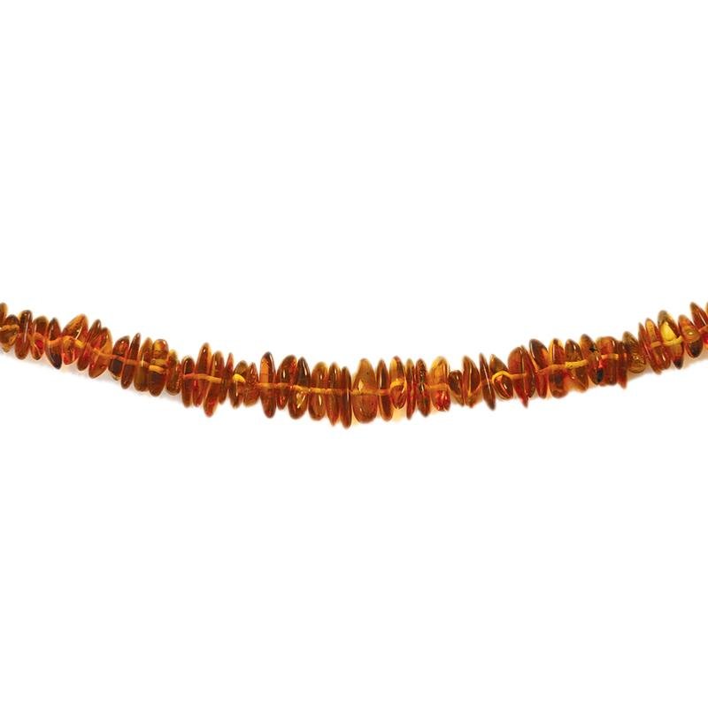 Collier ambre cognac Lituanie AA (perles baroques) - 45cm - La Boite à Cailloux
