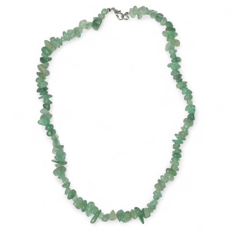 Collier aventurine verte Brésil A (perles baroques) - 45cm - La Boite à Cailloux