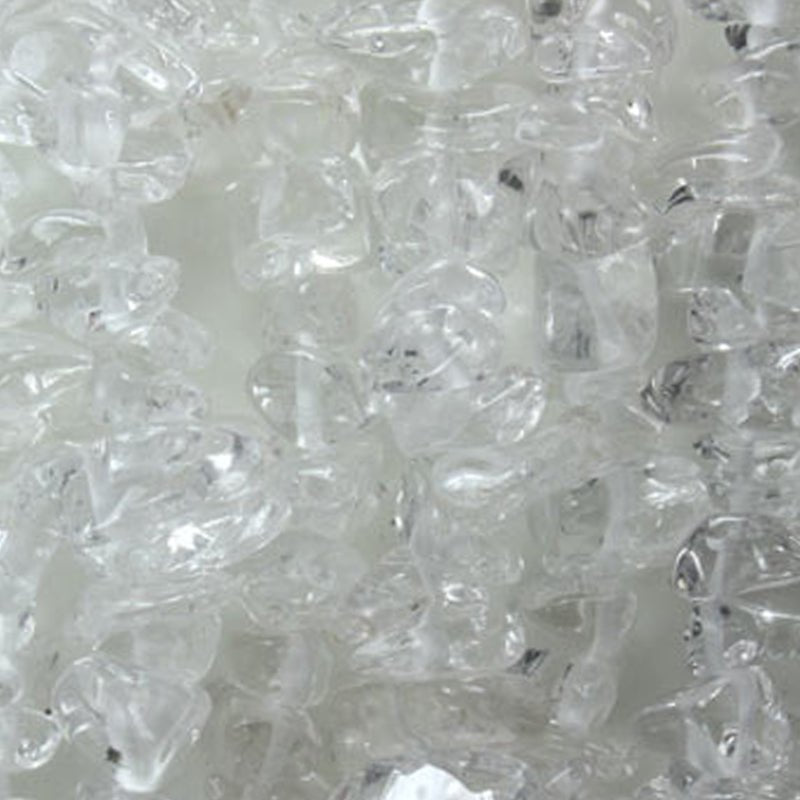 Collier cristal de roche Brésil A (perles baroques) - 45cm - La Boite à Cailloux