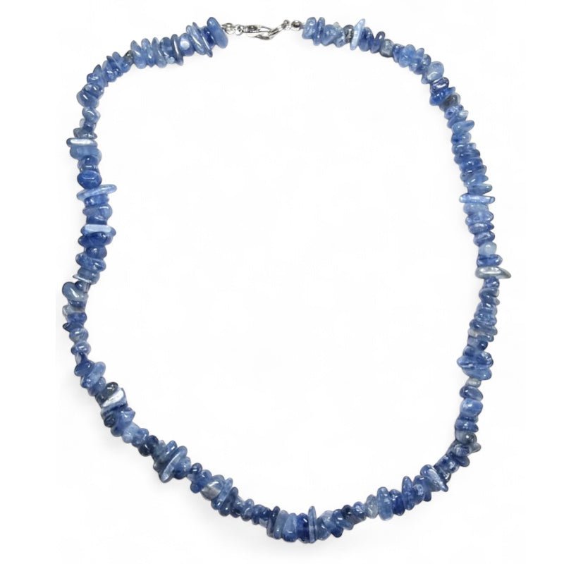 Collier cyanite bleue Inde AA (perles baroques) - 45cm - La Boite à Cailloux