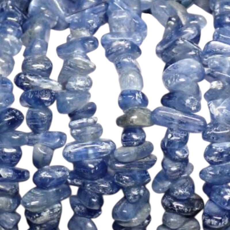 Collier cyanite bleue Inde AA (perles baroques) - 45cm - La Boite à Cailloux