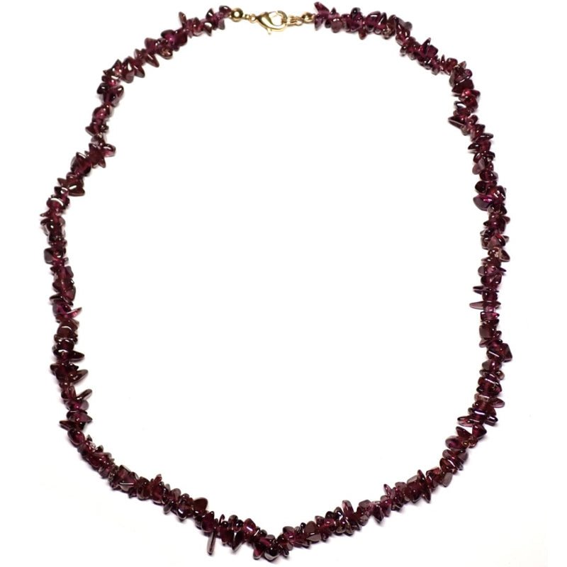 Collier grenat rouge almandin Inde A (perles baroques) - 45cm - La Boite à Cailloux
