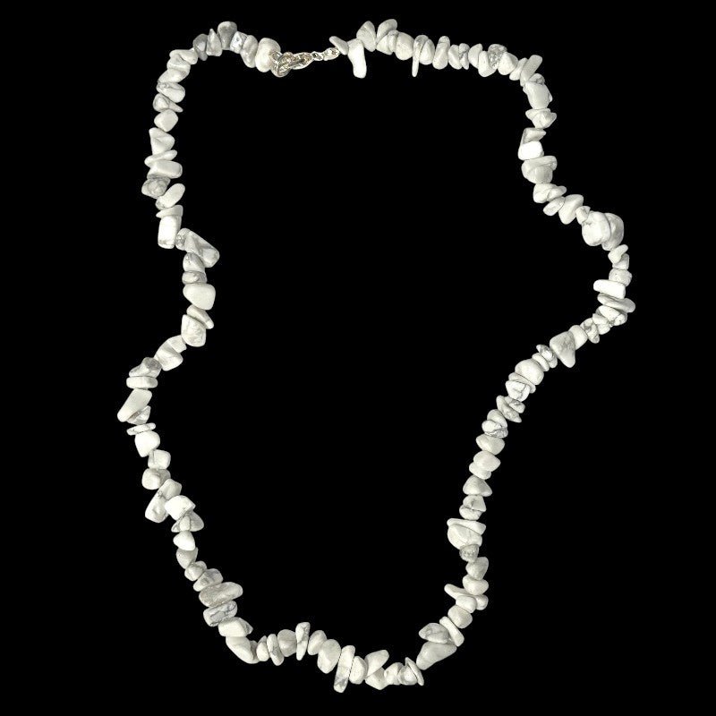 Collier howlite Zimbabwe A (perles baroques) - 45cm - La Boite à Cailloux