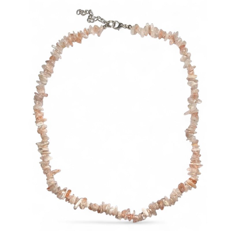 Collier pierre de soleil Inde A (perles baroques) - 45 - 50cm - La Boite à Cailloux