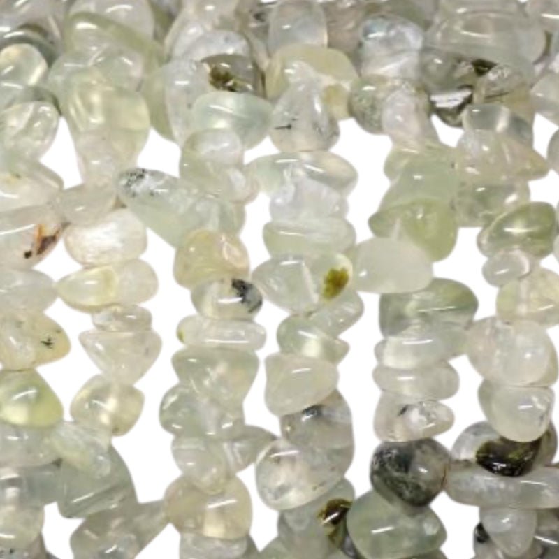 Collier prehnite Mali A (perles baroques) - 45 - 50cm - La Boite à Cailloux
