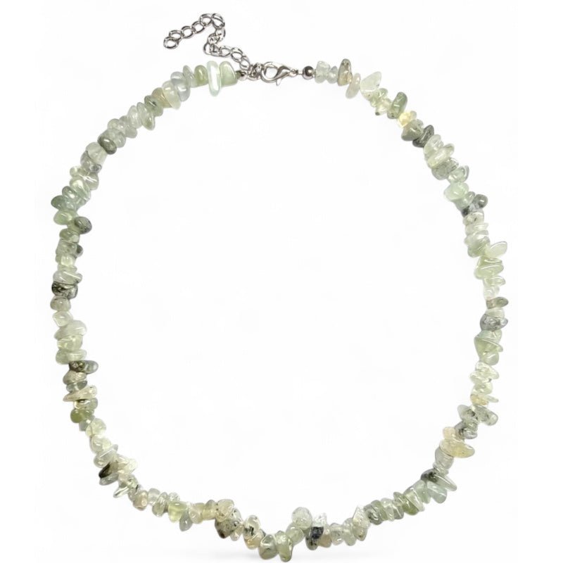 Collier prehnite Mali A (perles baroques) - 45 - 50cm - La Boite à Cailloux