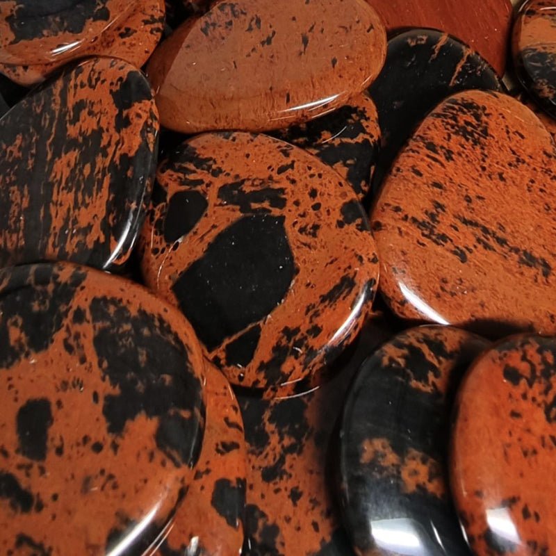 Galet obsidienne acajou Mexique A - La Boite à Cailloux