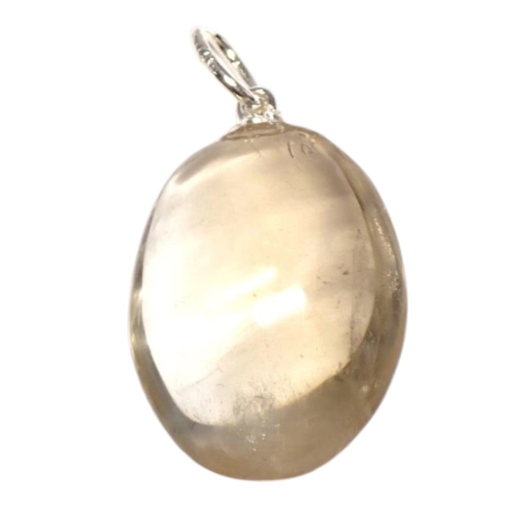 Pendentif citrine naturelle Madagascar A (pierre roulée) - La Boite à Cailloux