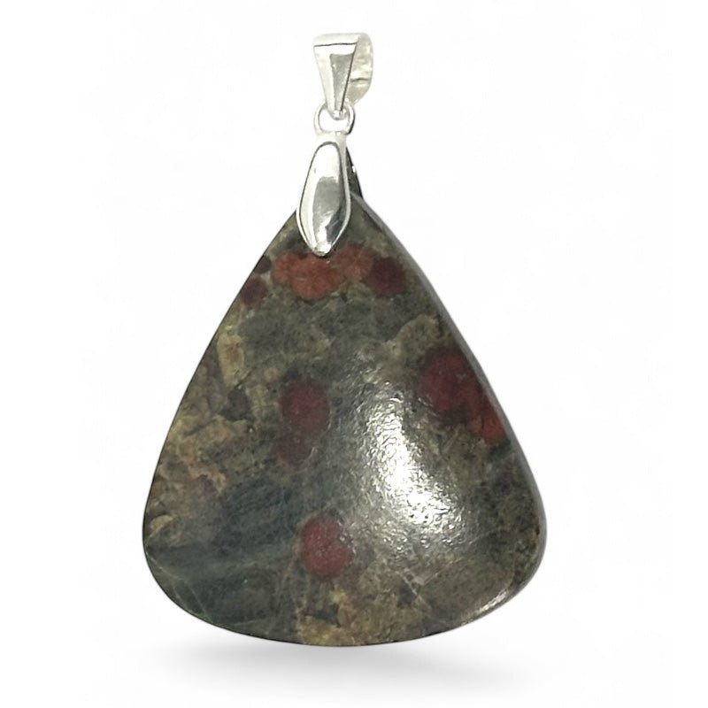 Pendentif obsidienne cacahuète (Peanuts) Mexique AA argent 925 - La Boite à Cailloux