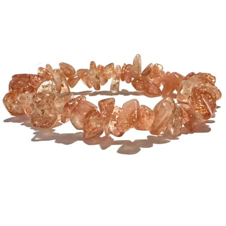 Bracelet pierre de soleil  Inde AA+ (perles baroques)