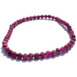 Bracelet rubis (perles facettées 2-3mm)