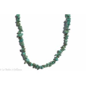 Collier turquoise (pierres baroques) - 45cm