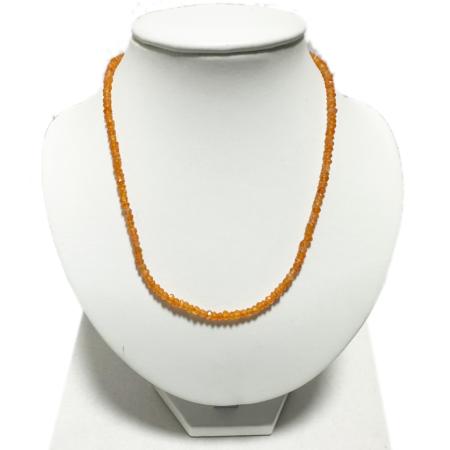 Collier cornaline Brésil AA (perles facettées)  - 45-50cm
