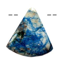 Pendentif shattuckite triangle Namibie A (pierre troue) + cordon