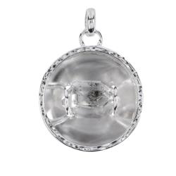Pendentif cristal diamant Herkimer argent 925