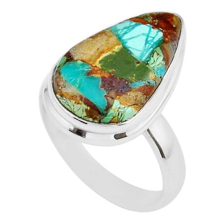 Bague turquoise Royston Nevada AA argent 925 - Taille 58