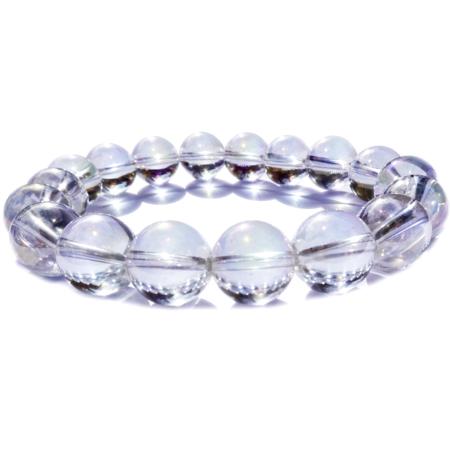 Bracelet quartz angel aura AAA (boules 10mm)