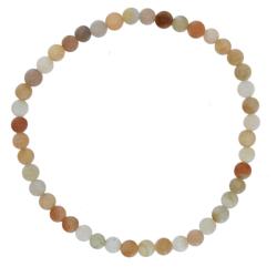 Bracelet pierre de lune multicolore Inde A (boules 3-4mm)