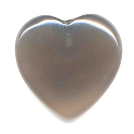 Coeur agate grise 40mm