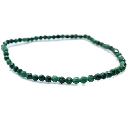 Bracelet malachite A (perles facettées 2-3mm) 