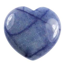 Coeur quartz bleu ou aventurine bleue A 15mm