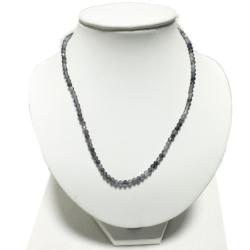 Collier iolite Inde AA (perles facettées 3-4mm) - 45cm