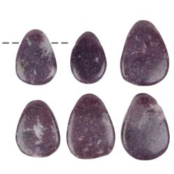 Pendentif lépidolite Madagascar A (pierre trouée) + cordon en cuir