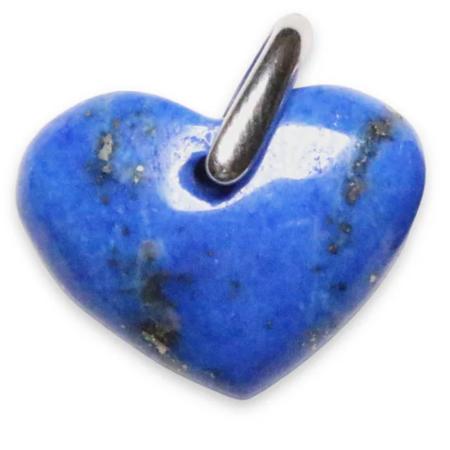 Pendentif coeur lapis lazuli Afghanistan AA  (25mm)