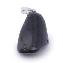 Pendentif obsidienne argente Mexique A (pierre roule)
