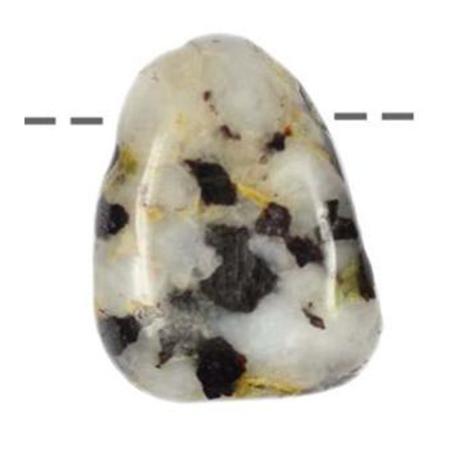Pendentif Siderite dans Cryolite Groenland A (pierre trouée) + cordon 