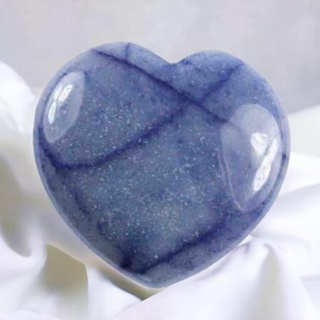 Coeur quartz bleu ou aventurine bleue Brésil A 40mm