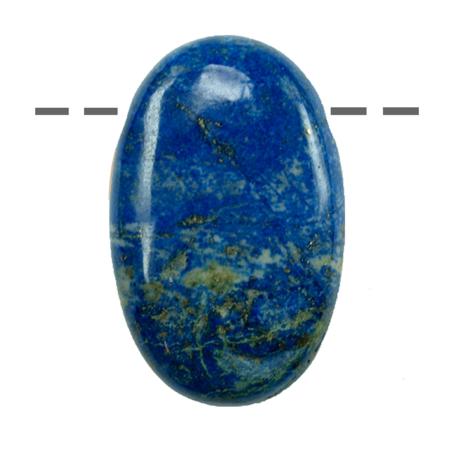 Pendentif lapis lazuli ovale Afghanistan A (pierre trouée) + Cordon
