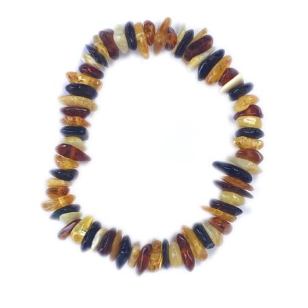 Bracelet taille enfants ambre multicolore (pierres baroques)