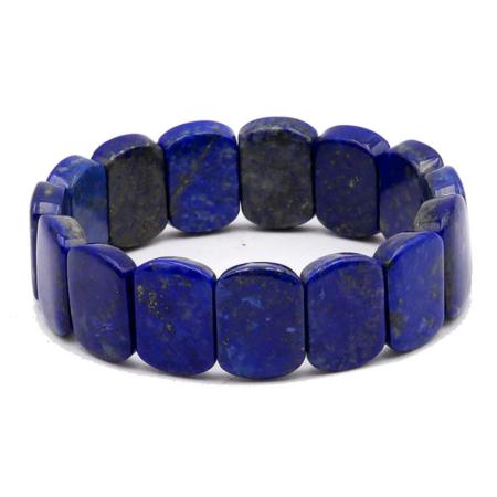 Bracelet lapis lazuli Afghanistan AA (pierres taillées)