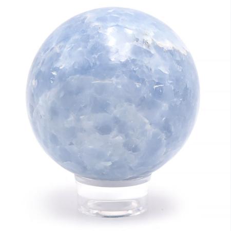 Sphère calcite bleue Madagascar AA -  70-80mm