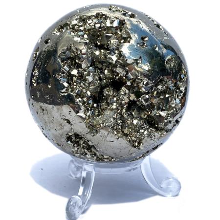 Sphère de pyrite brute Pérou AA (66mm) - 559g