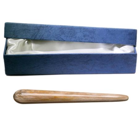 Baton de massage bois fossilisé + boite de rangement