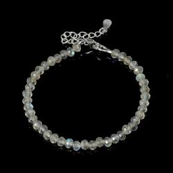 Bracelet labradorite perles facettées argent 925