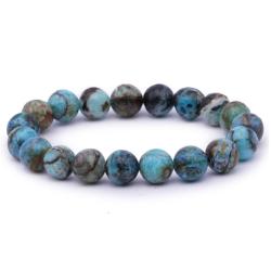 Bracelet opale bleue des Andes A (boules 10mm)