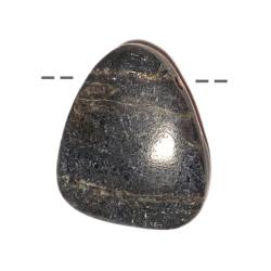Pendentif cobaltocalcite (pierre trouée) + cordon en cuir