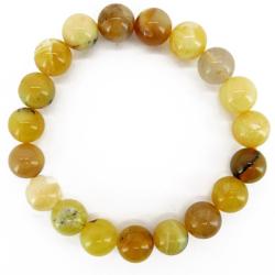 Bracelet opale jaune A (boules 10mm)